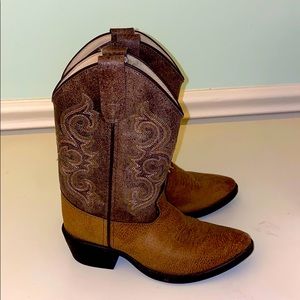 Boys Cowboy Boots - Old West Brand size 13.5